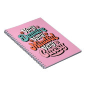 Zeer demure zeer mindful zeer schattig bruisend me notitieboek (Rechterzijde)