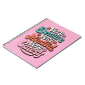 Zeer demure zeer mindful zeer schattig bruisend me notitieboek (Linkerzijde)