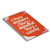 Zeer demure zeer mindful zeer schattig bruisend me notitieboek (Rechterzijde)