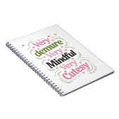Zeer demure zeer mindful zeer schattig bruisend me notitieboek (Rechterzijde)