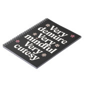 Zeer demure zeer mindful zeer schattig bruisend me notitieboek (Linkerzijde)