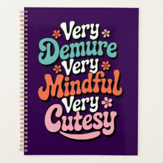 Zeer demure zeer mindful zeer schattig bruisend me planner