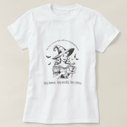 Zeer demure zeer mindful zeer schattig met Hallowe T-shirt (Design voorkant)