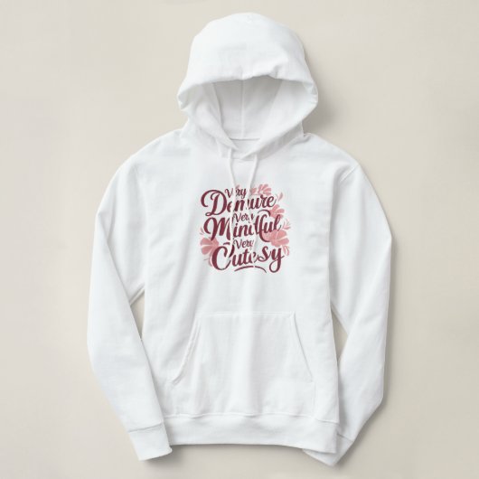 Zeer demure Zeer mindful Zeer schattig Shirt (Design voorkant)