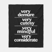 Zeer demure Zeer schattig Zeer attente demure Fleece Deken (Voorkant)