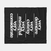 Zeer demure Zeer schattig Zeer attente demure Fleece Deken (Voorkant (Horizontaal))