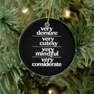 Zeer demure Zeer schattig Zeer attente demure Keramisch Ornament