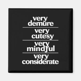 Zeer demure Zeer schattig Zeer attente demure Magneet