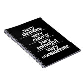 Zeer demure Zeer schattig Zeer attente demure Notitieboek (Rechterzijde)