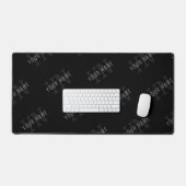 Zeer donker grijs & zwart Monogram Naam Patroon Bureaumat (Keyboard & Muis)