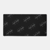 Zeer donker grijs & zwart Monogram Naam Patroon Bureaumat (Voorkant)