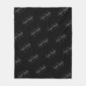 Zeer donker grijs & zwart Monogram Naam Patroon Fleece Deken (Voorkant)