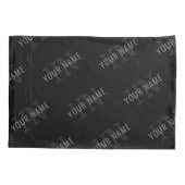 Zeer donker grijs & zwart Monogram Naam Patroon Kussensloop (Achterkant)