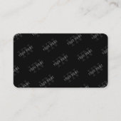 Zeer donker grijs & zwart Monogram Naam Patroon Visitekaartje (Voorkant)