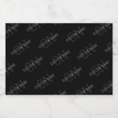 Zeer donker grijs & zwart Monogram Naam Patroon Voedselcontainer Etiket (Enkel label)