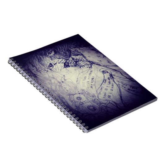 Zeer donker wezen volgt me manga-anime notitieboek (Rechterzijde)