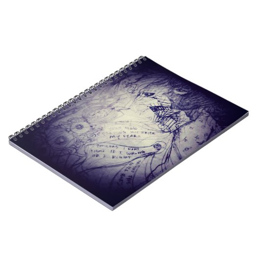 Zeer donker wezen volgt me manga-anime notitieboek (Linkerzijde)