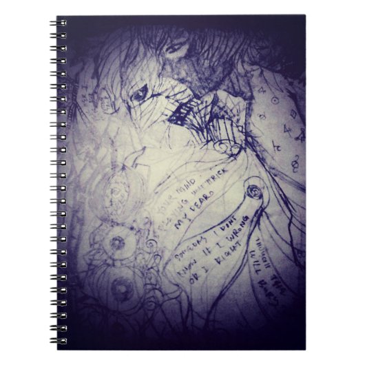 Zeer donker wezen volgt me manga-anime notitieboek (Voorkant)