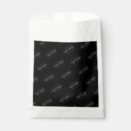 Zeer donkergrijze en zwarte monogram naam patroon bedankzakje