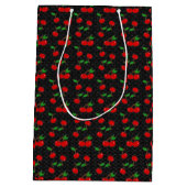Zeer dotty Cherry Gift Bag in Black Medium Cadeauzakje (Achterkant)