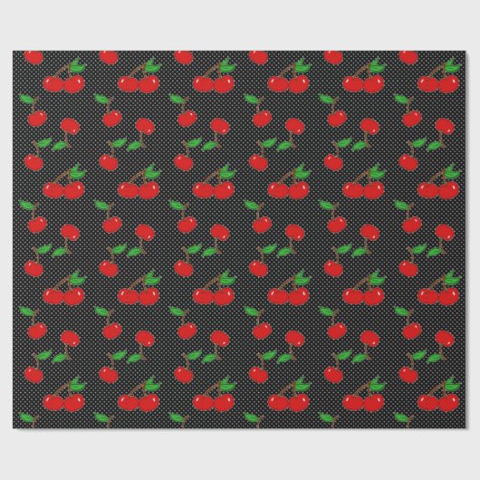 Zeer dotty Cherry in Black Cadeaupapier (Vlak)