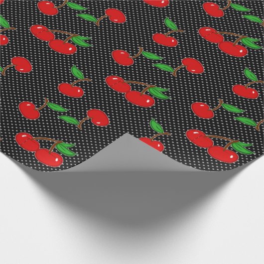 Zeer dotty Cherry in Black Cadeaupapier (Hoek)