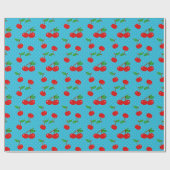 Zeer dotty Cherry in Blauw Cadeaupapier (Vlak)