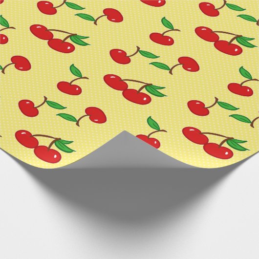 Zeer dotty Cherry in Geel Cadeaupapier (Hoek)