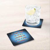 Zeer dunne 8-bits Classic Arcade-gamer Kartonnen Onderzetters (Insitu)