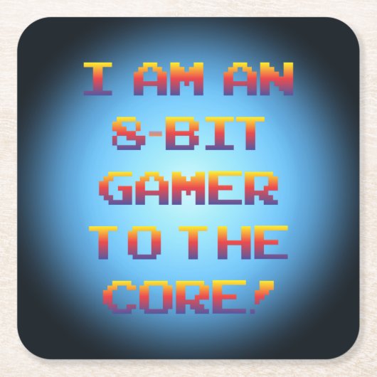 Zeer dunne 8-bits Classic Arcade-gamer Kartonnen Onderzetters (Voorkant)