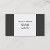 Zeer eenvoudig grijs witte Visitekaartje met platt (Achterkant)