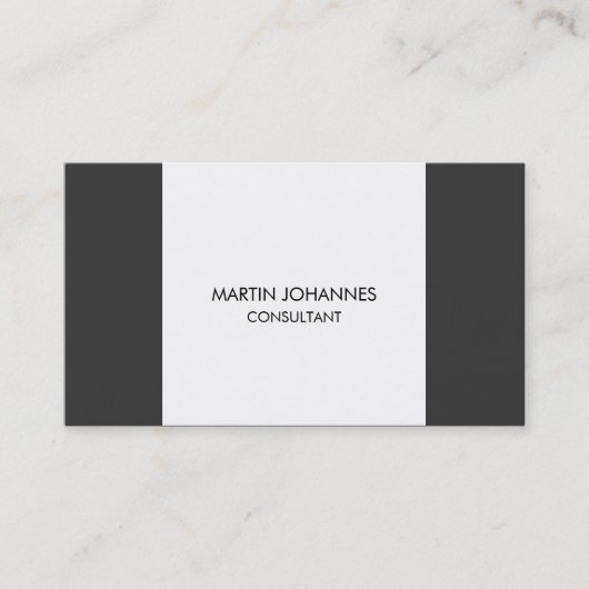 Zeer eenvoudig grijs witte Visitekaartje met platt (Voorkant)