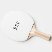 Zeer eenvoudige typografie in drie letters tafeltennisbatje (Zijkant)