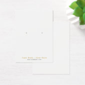 Zeer eenvoudige witte en gouden oorbel display kaa visitekaartje (Bureau)