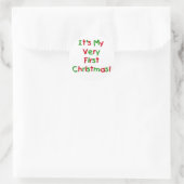 Zeer Eerste kersthemden en cadeautjes Ronde Sticker (Tas)