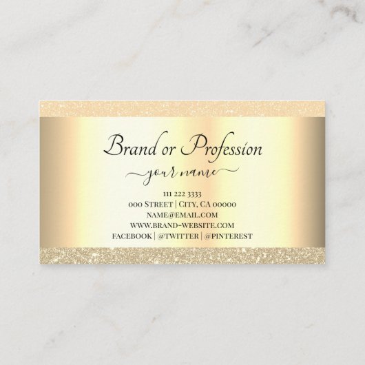 Zeer elegant Gold Effect Design Professional Visitekaartje (Achterkant)