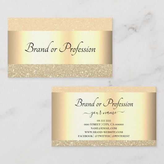 Zeer elegant Gold Effect Design Professional Visitekaartje (Voorkant / Achterkant)