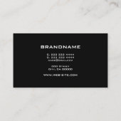 Zeer Elegant Goud Lijst Plain Zwart Professional Visitekaartje (Achterkant)