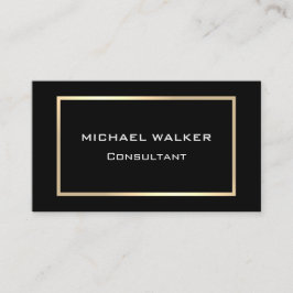 Zeer Elegant Goud Lijst Plain Zwart Professional Visitekaartje