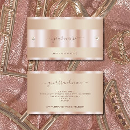 Zeer elegant Roos Gold-effect met tiny Diamonds Visitekaartje