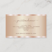 Zeer elegant Roos Gold-effect met tiny Diamonds Visitekaartje (Achterkant)