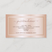 Zeer elegant Roos Gold Effect Noble en Moderne Visitekaartje (Achterkant)