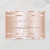 Zeer elegant Roos Gold Effect Professional Moderne Visitekaartje (Achterkant)