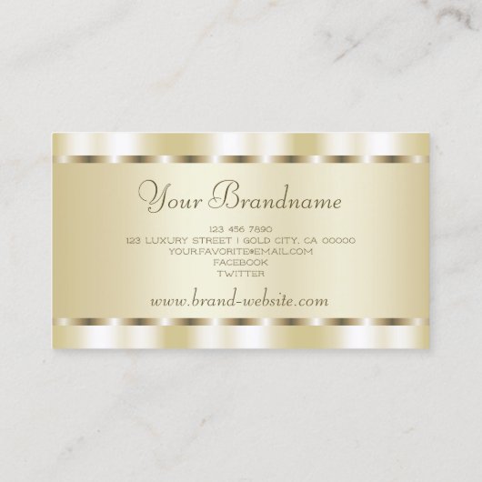 Zeer elegant Shimmery Gold-effect Professional Visitekaartje (Achterkant)