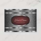 Zeer elegant slangenpatroon Chrome Silver Effect Visitekaartje (Voorkant)