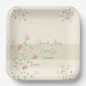 Zeer elegant vierkant, ontworpen papieren bordje (Voorkant)