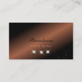 Zeer elegant zwart bruin rubberen diamant stijlvol visitekaartje (Voorkant)