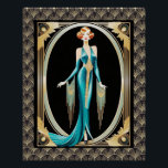 Zeer elegante art deco dame. perfect poster<br><div class="desc">Dit poster heb ik gemaakt met AI, behalve het Lijst dat ik maakte van mijn Art Deco Styles. Ik hou van de manier waarop het is uitgedraaid. Deze Art Deco Lady is zeer elegant in haar jurk en ik hou van de manier waarop ze is ingelijst. Dit zou een geweldige...</div>