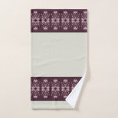 Zeer elegante artsy pruim Paarse met lichtgrijs Bad Handdoek (Handdoek)