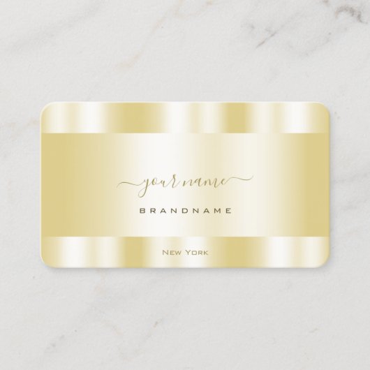 Zeer elegante Gold Effect Professional en Noble Visitekaartje (Voorkant)